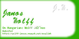 janos wolff business card